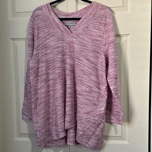 Catherines Soft Pink Textured Knit Top NWT OX